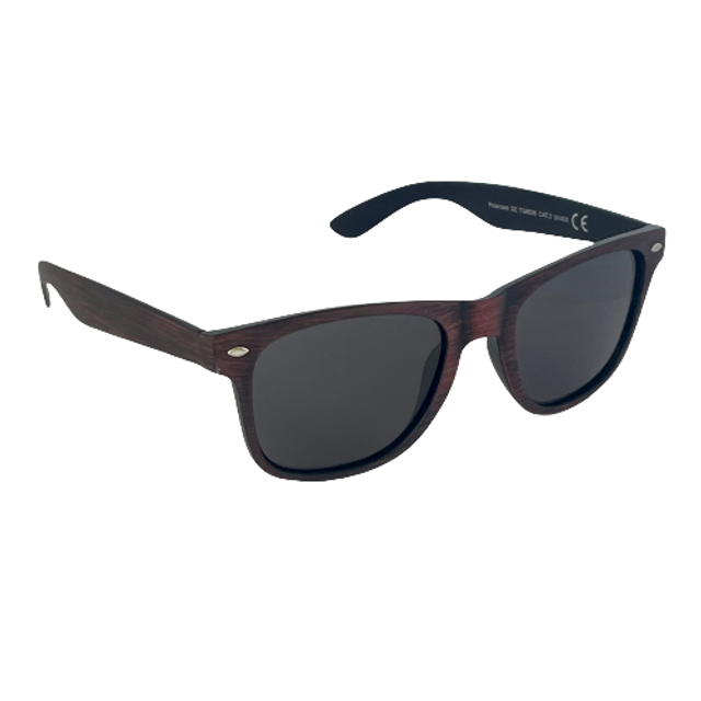 Lunette Polarisante [ Effet bois de couleur bordeaux ]