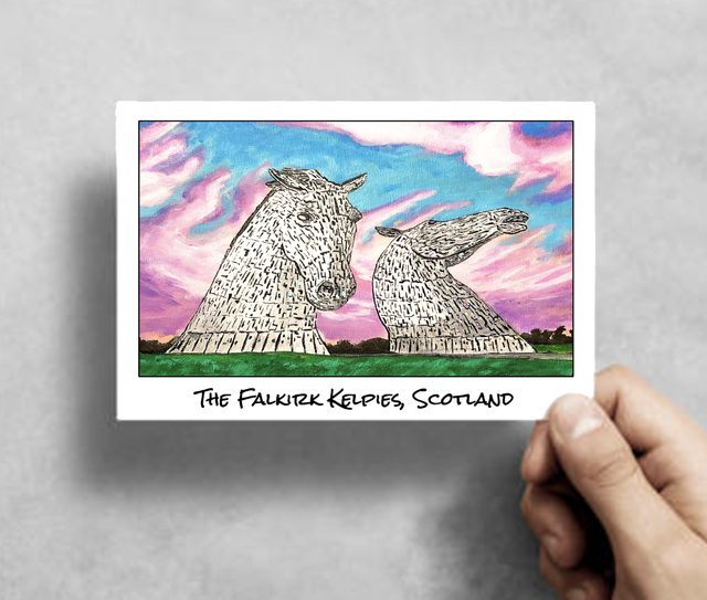 X10 Postcards - Falkirk Kelpies, Scotland (40p per unit)