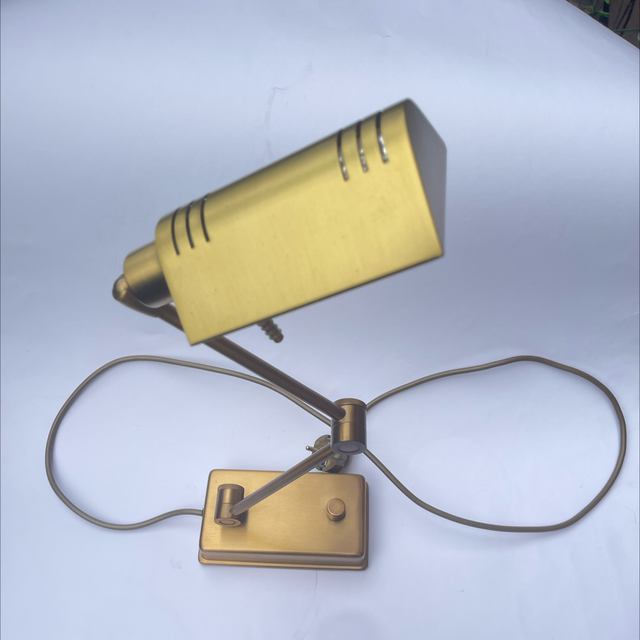 Designer Tischleuchte  / Schreibtischlampe Messing Holtkötter