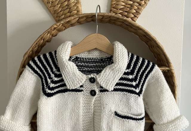 Cream &amp; black stripe Cardi