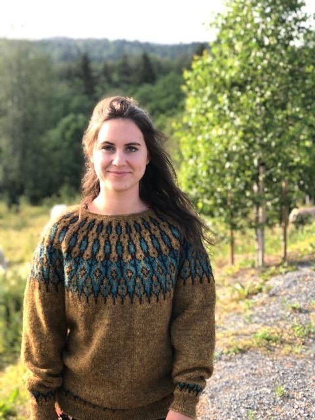 Tusseladd Sweater Kit - Col 04 (Reddish Yellow) - Wool & Pattern - Linka Neumann