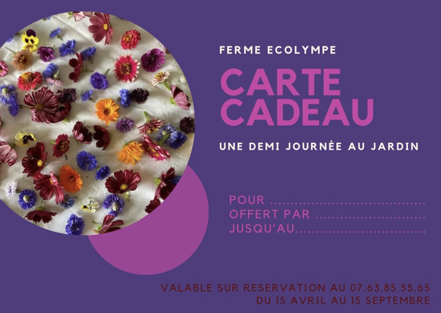Carte cadeau atelier jardin 