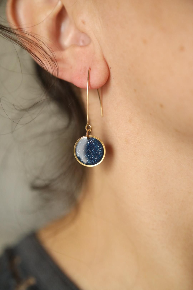 Boucles Oreilles Collection Elégance Pailletée 