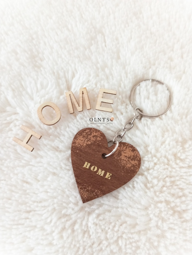 Porte-clés en bois - Home