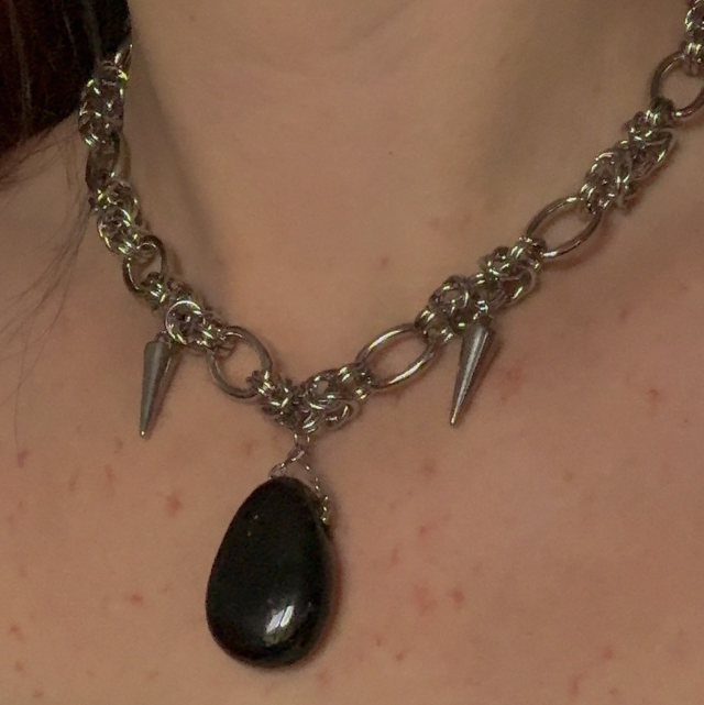 Collier REMPART tourmaline noir 