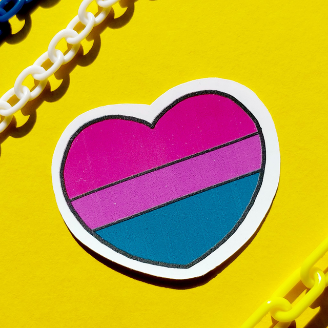 Bi - Heart  - Sticker - [SKR-BI-H]
