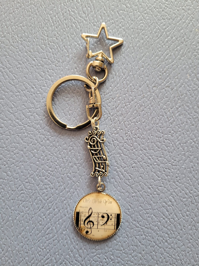 Accroche-clés Argenté - Musique 