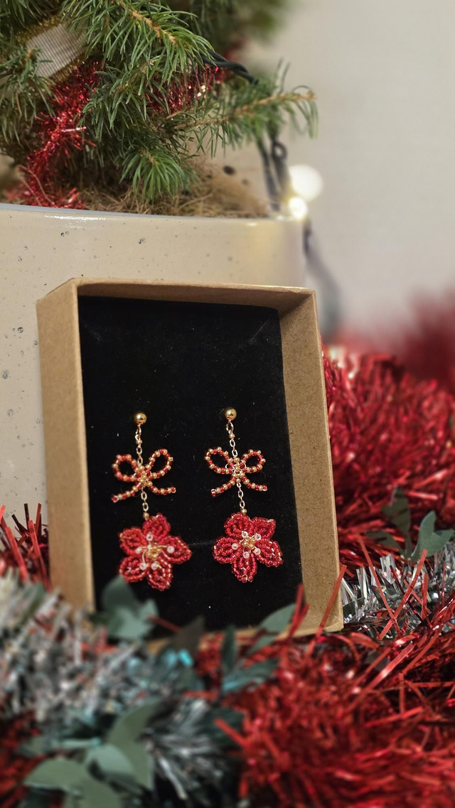 Boucles d'oreilles petit noeud - Christmas Wish
