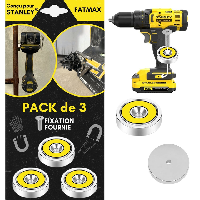 Support Magnétique STANLEY (lot de 3)