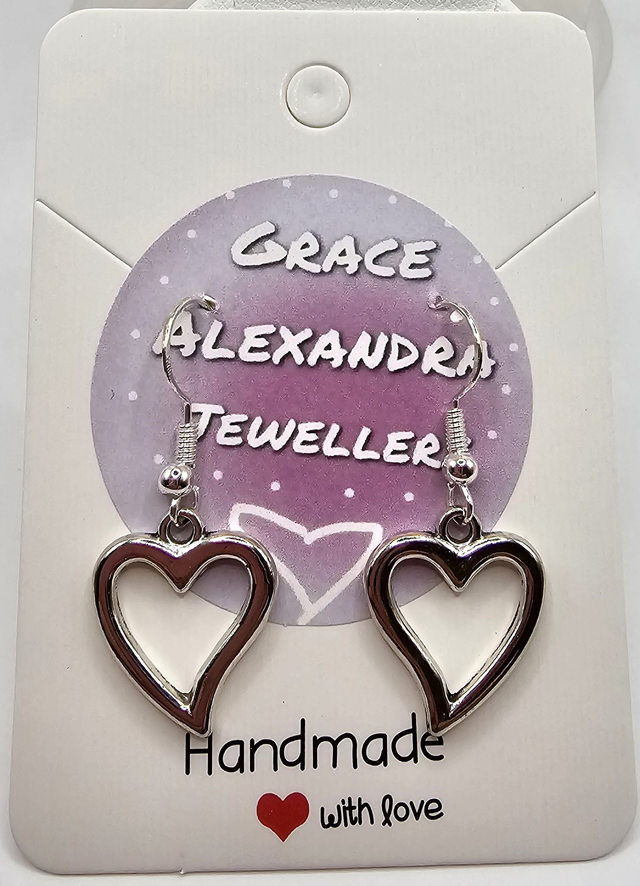 Hollow Heart Earrings.