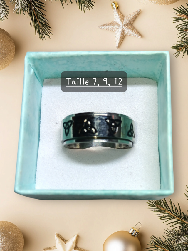 Bague en acier inoxydable – Tailles 7, 9, 12