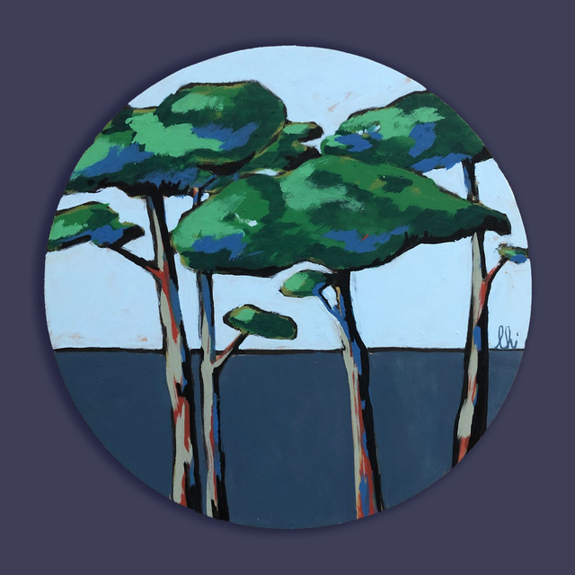 petit tableau pins ronds 1 20X20 