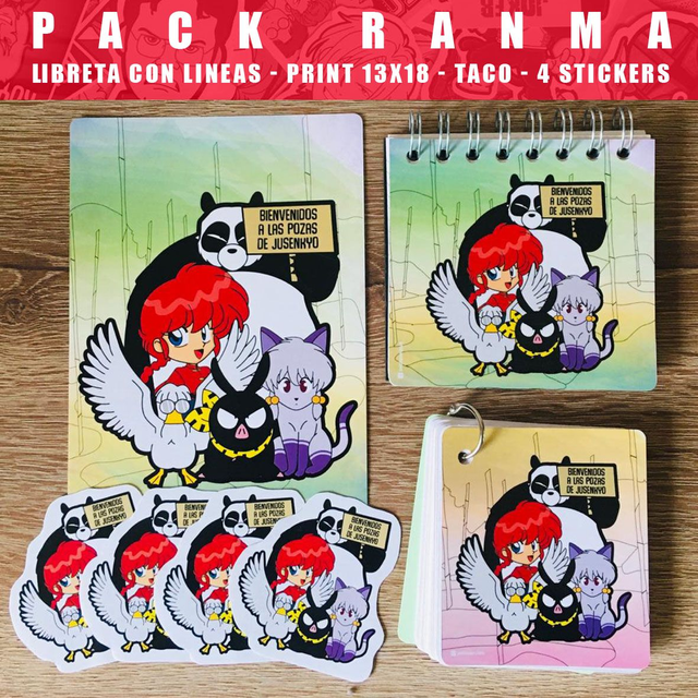 Pack Libreta anillada Ranma