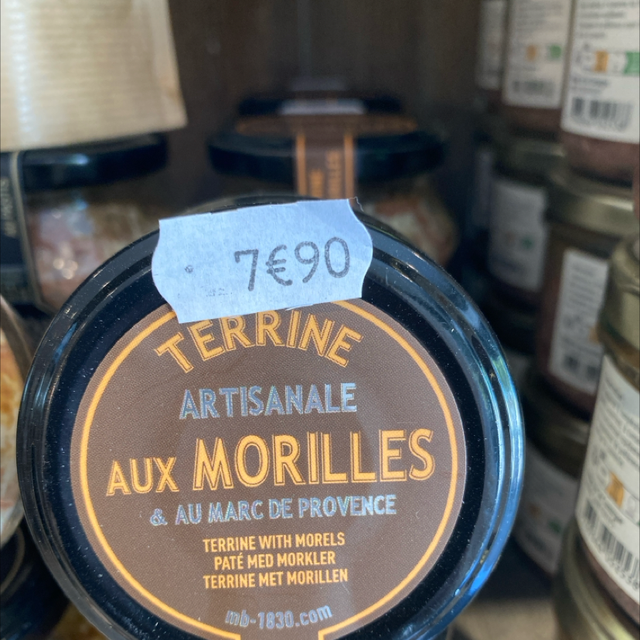 Terrine artisanale aux morilles et au marc de Provence