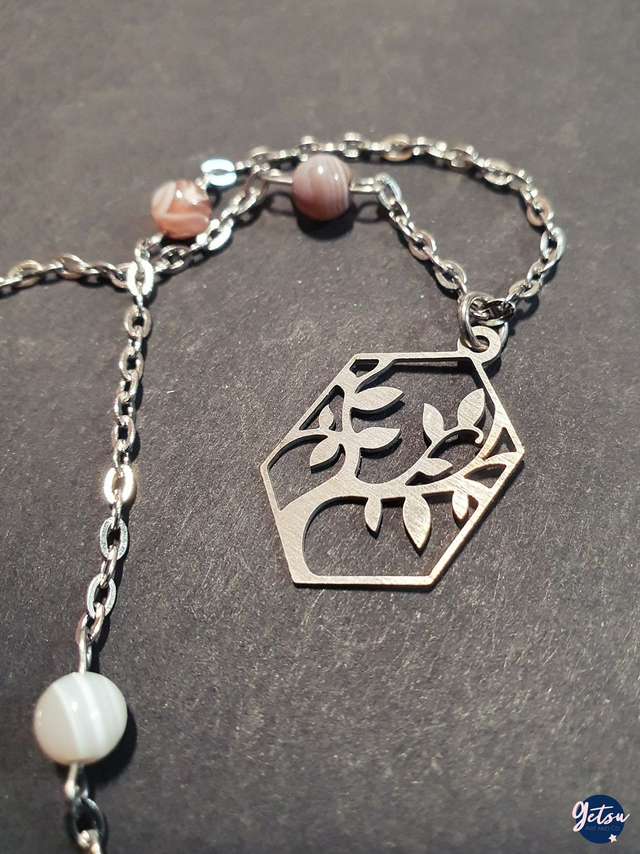 Collier arbre et agate Botswana