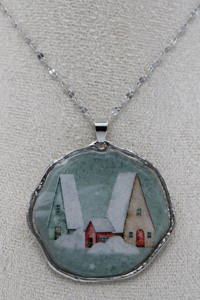 Collier &quot;Maisons d’hiver&quot;