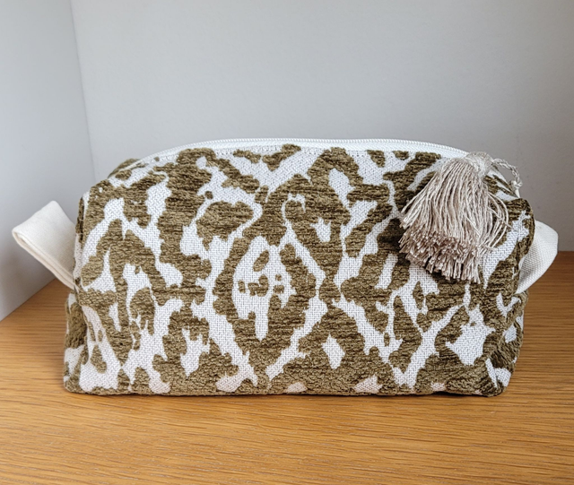 Trousse de maquillage Jacquard kaki