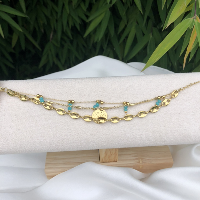 Betty*bracelet triple chaînes