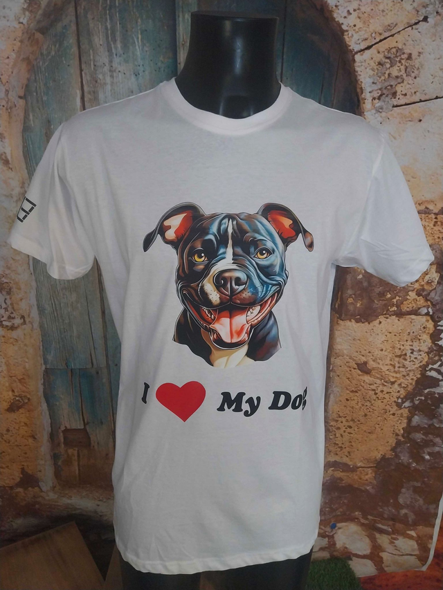 T-SHIRT BLANC HOMME (H14) MY DOG