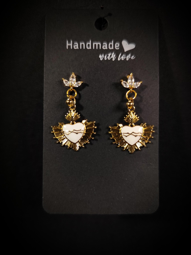 Boucles d&#039;oreilles Ex Voto Blanc