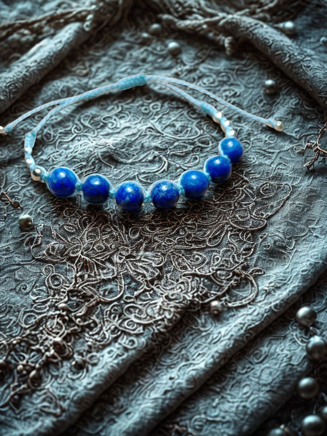 Bracelet Shamballa Lapis Lazuli - Elevation et Intuition