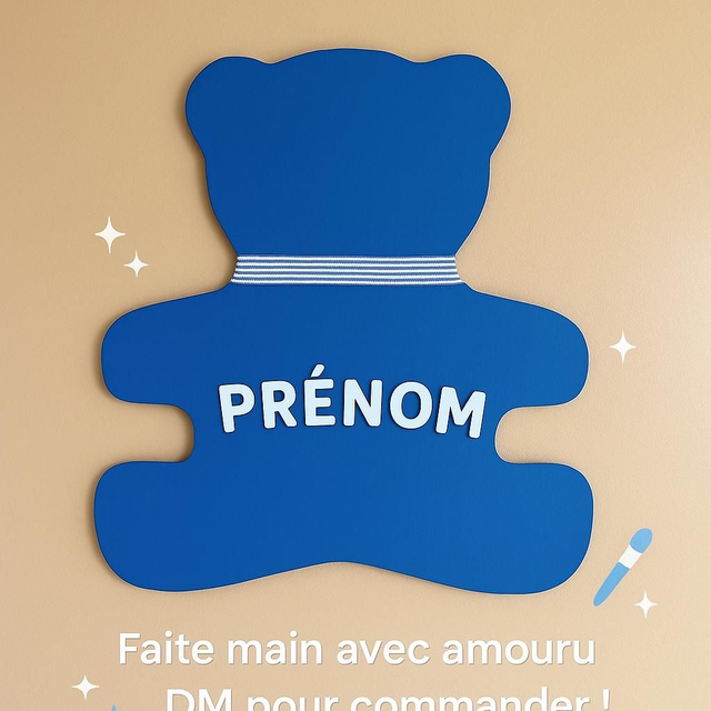 Plaque porte prénom à personnaliser 