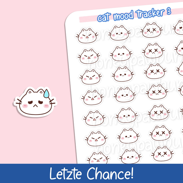 Katzen Stimmungstracker Nr. 3 Sticker Sheet - ST2311