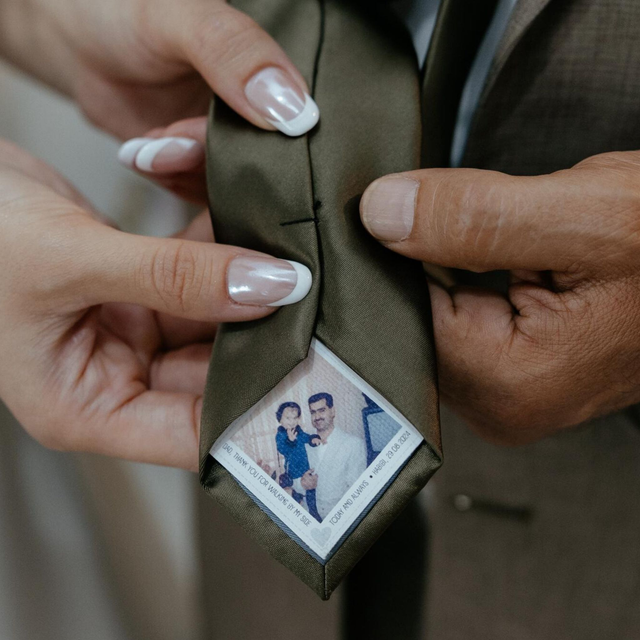 Iron-On Tie Patch – Personalized Wedding Gift for Dad/Groom