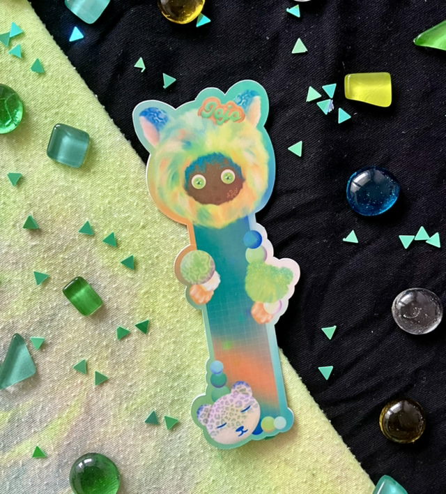 Marque-page « Rainbow Fluffy Friends » Jojo