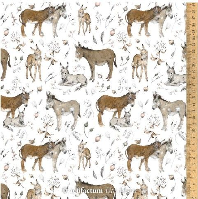 35 cm BW-Stoff "Eselliebe"