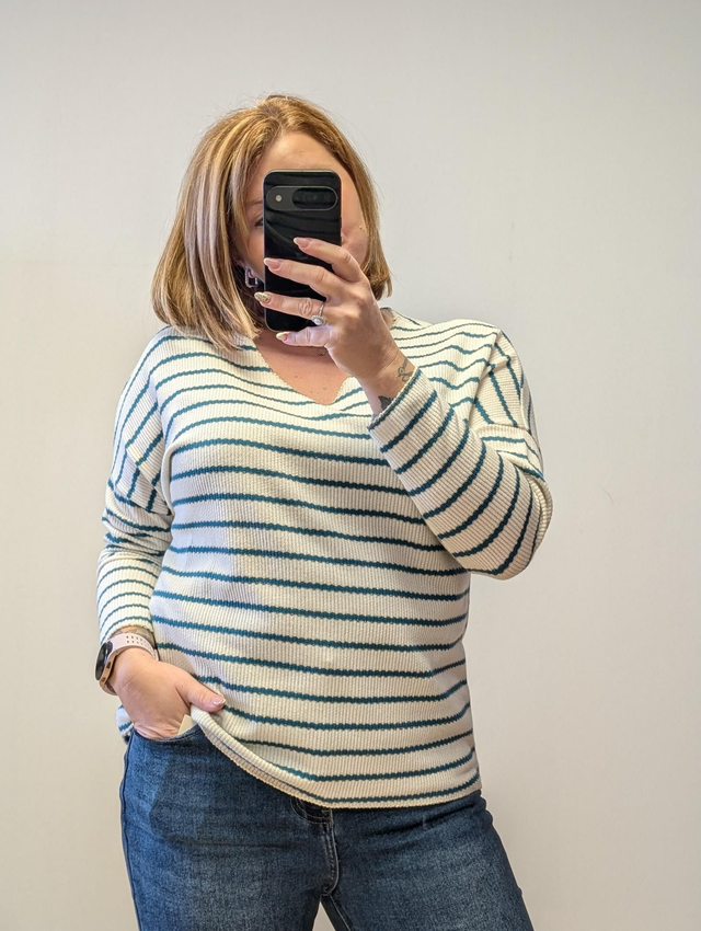 Pull Margaux turquoise TU 34/42