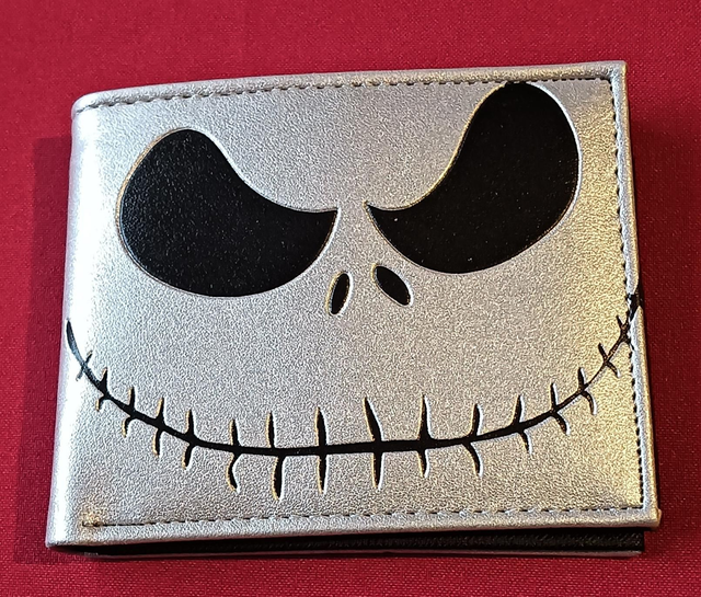Silver Nightmare Before Christmas Jack Wallet.
