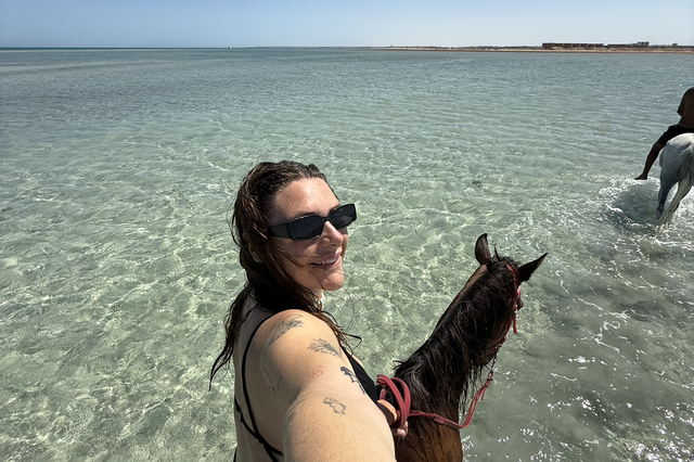 Horse riding +Swim with horse  (3h )