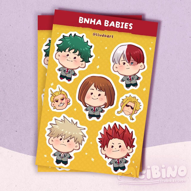 arkusz naklejek - bnha 
