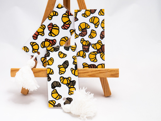 CROISSANT zakładka do książki, zabawny prezent dla czytelnika