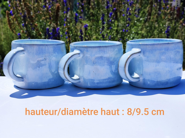Grande tasse bleu nuages