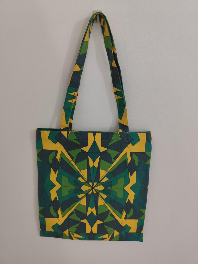 Tote bag vert jaune (45cmx40cm) 