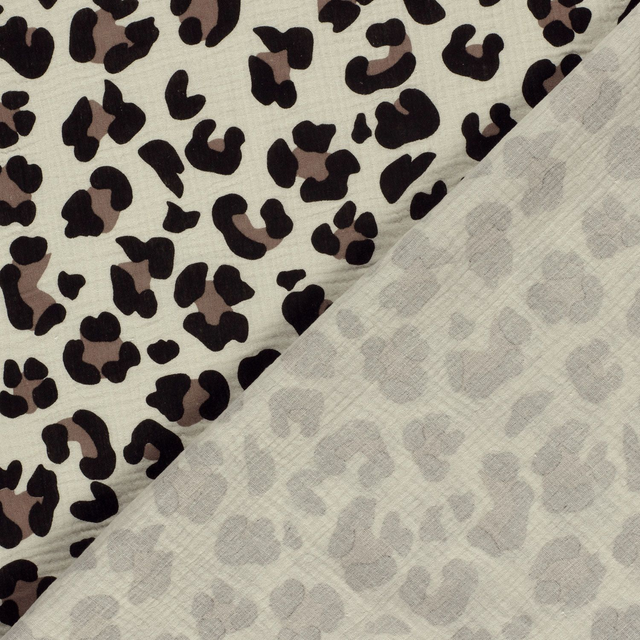 Musselin Double Gauze Digitaldruck Animalprint