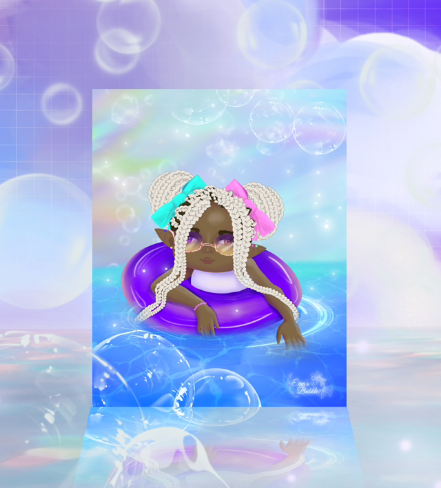 Illustration « Eina’s Bubble mini moi » Eina flottante 