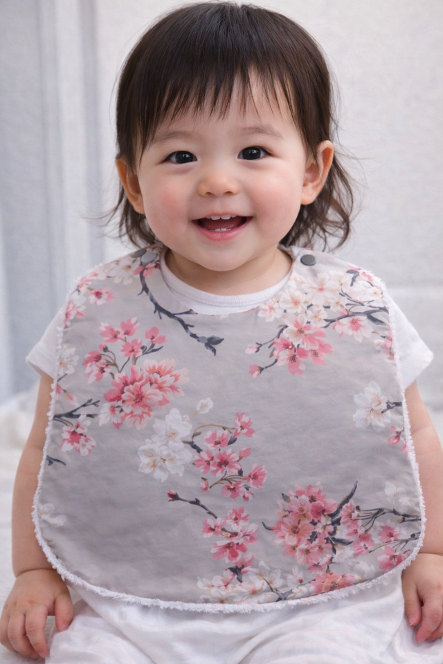 Bavoir Modèle "Pommiers japonais"  