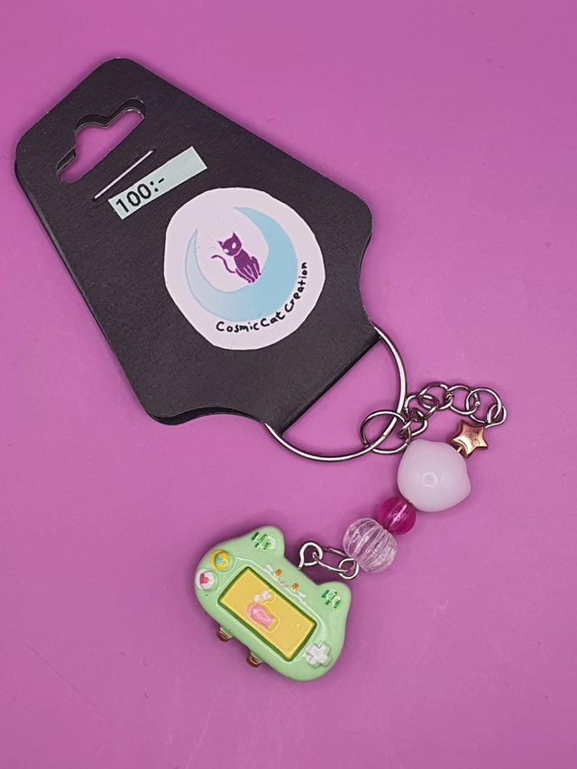 Keychain Kitty Console Green 