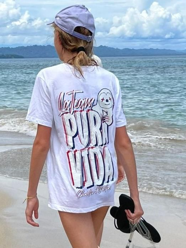 T-Shirt blanc unisexe Pura Vida pour ado taille 11/12 ans tendanceet de qualité 100 % coton organic 