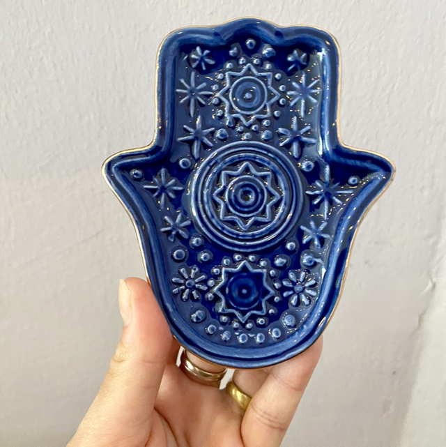 Hamsa Hand Schmuckschale und Halter