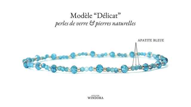 Bracelet | Apatite Bleue - Délicat V1
