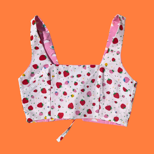 Crop top reversible "Tagadeyes" - L/XL