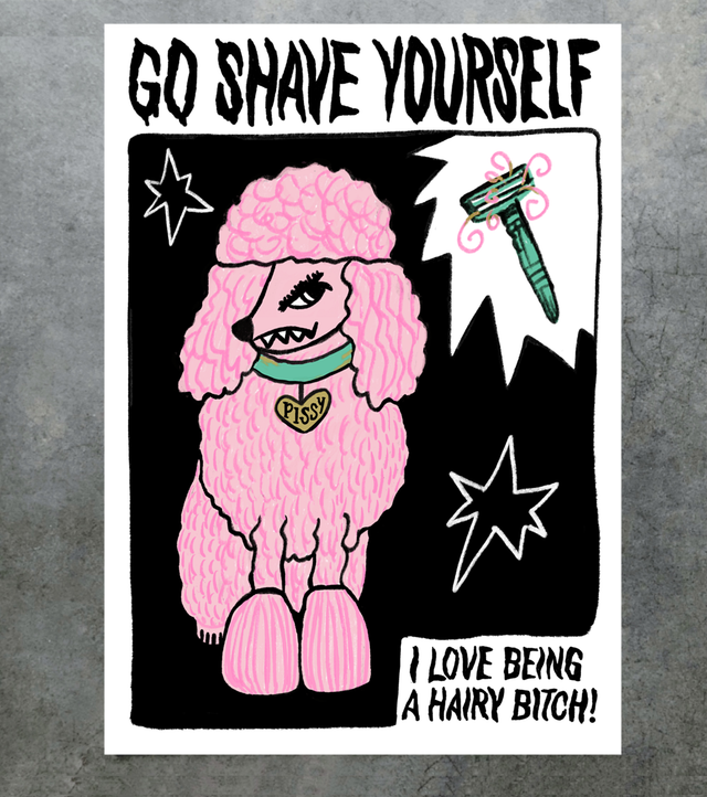 A5 Print “Shave yourself”