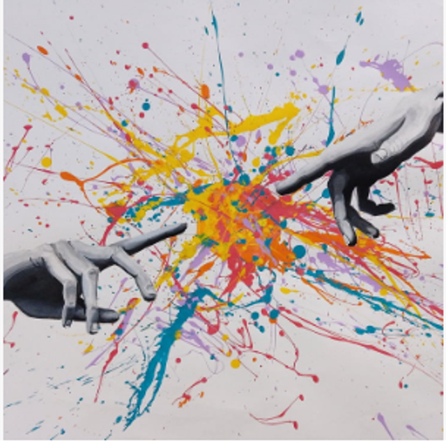 The Creation in Colour - print of acrylic painting by Alexia Nour Ratl