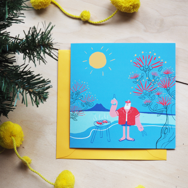 Weefolk Press Santa Greetings Card