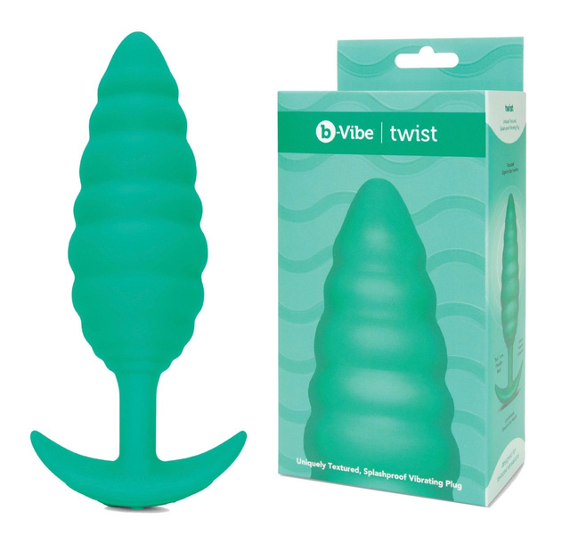 b-Vibe Twist Texture Plug Green