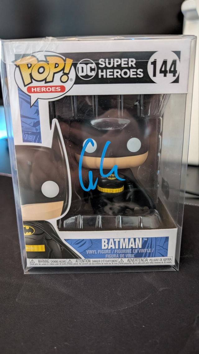 Funko Pop DC Batman 144 Signed By George Clooney with Beckett Authentication 